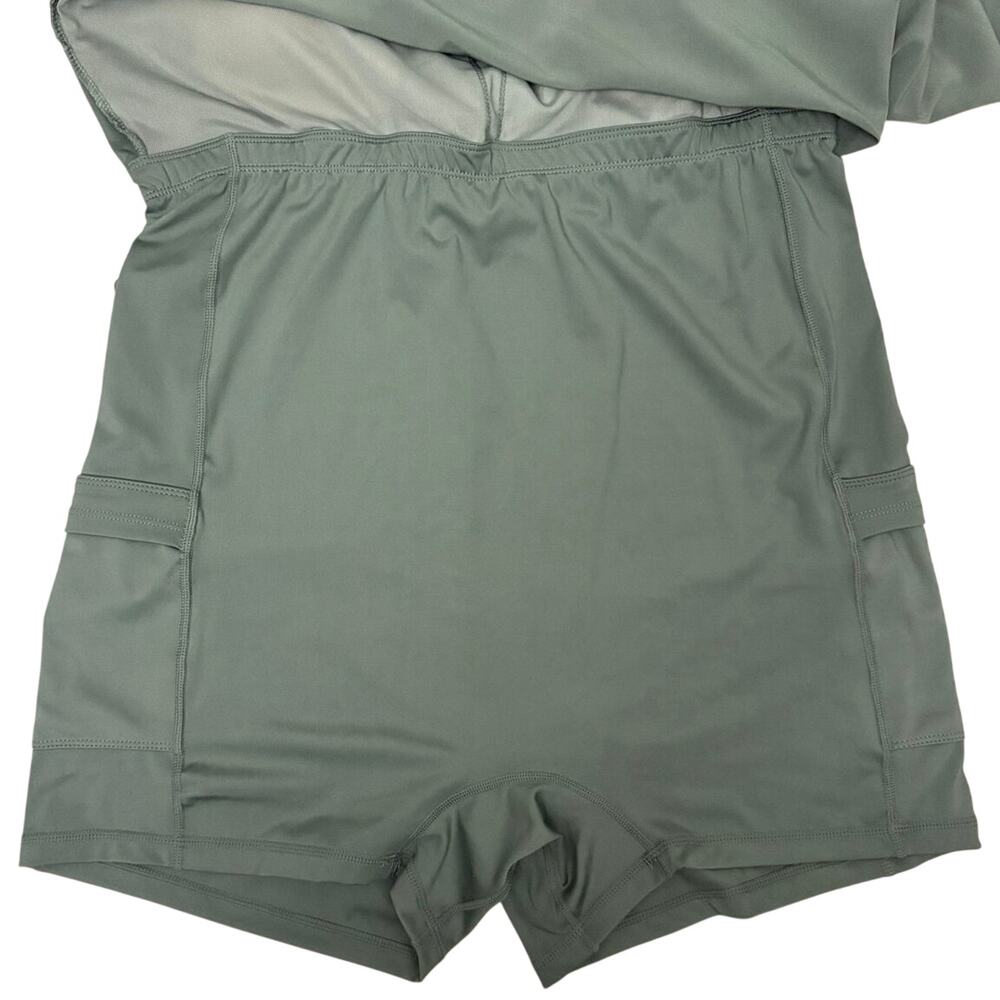 Outdoor Voices Exercise Dress Sz XXL Built-In Shorts and Bra NWOT Olive Green - Picture 8 of 9